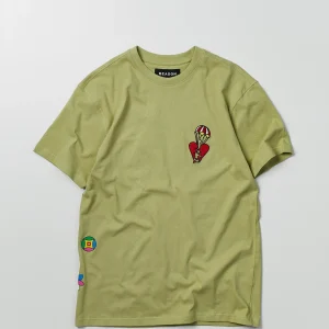 Hot Heart Broken Short Sleeve Tee - Olive Green Graphic Tees