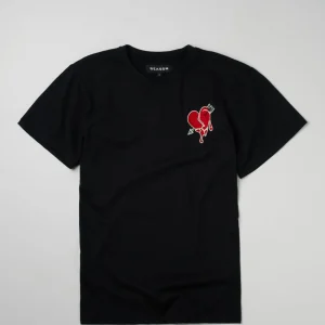Discount Heartless Embroidered Short Sleeve Tee - Black Graphic Tees