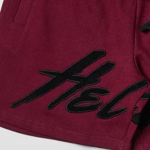 Best Hellcat Embroidered Fleece Shorts - Burgundy Shorts