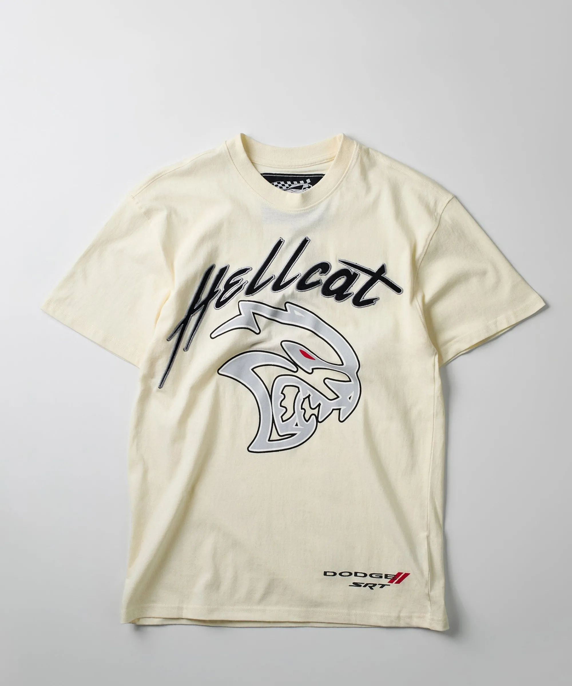 hellcat_embroidered_short_sleeve_tee__off_white_0.webp Best Sale Hellcat Embroidered Short Sleeve Tee - Off White Graphic Tees