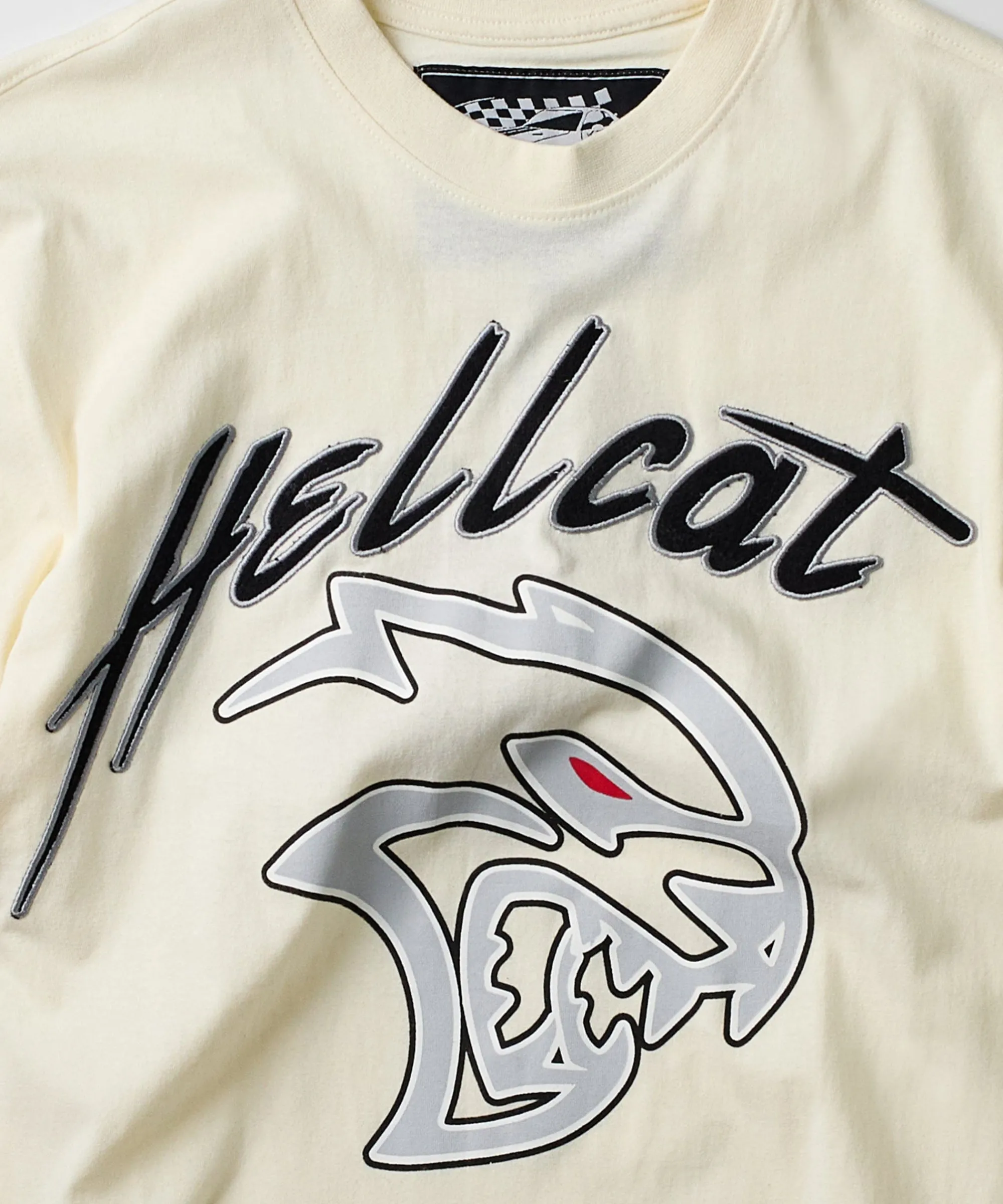 hellcat_embroidered_short_sleeve_tee__off_white_1.webp Best Sale Hellcat Embroidered Short Sleeve Tee - Off White Graphic Tees