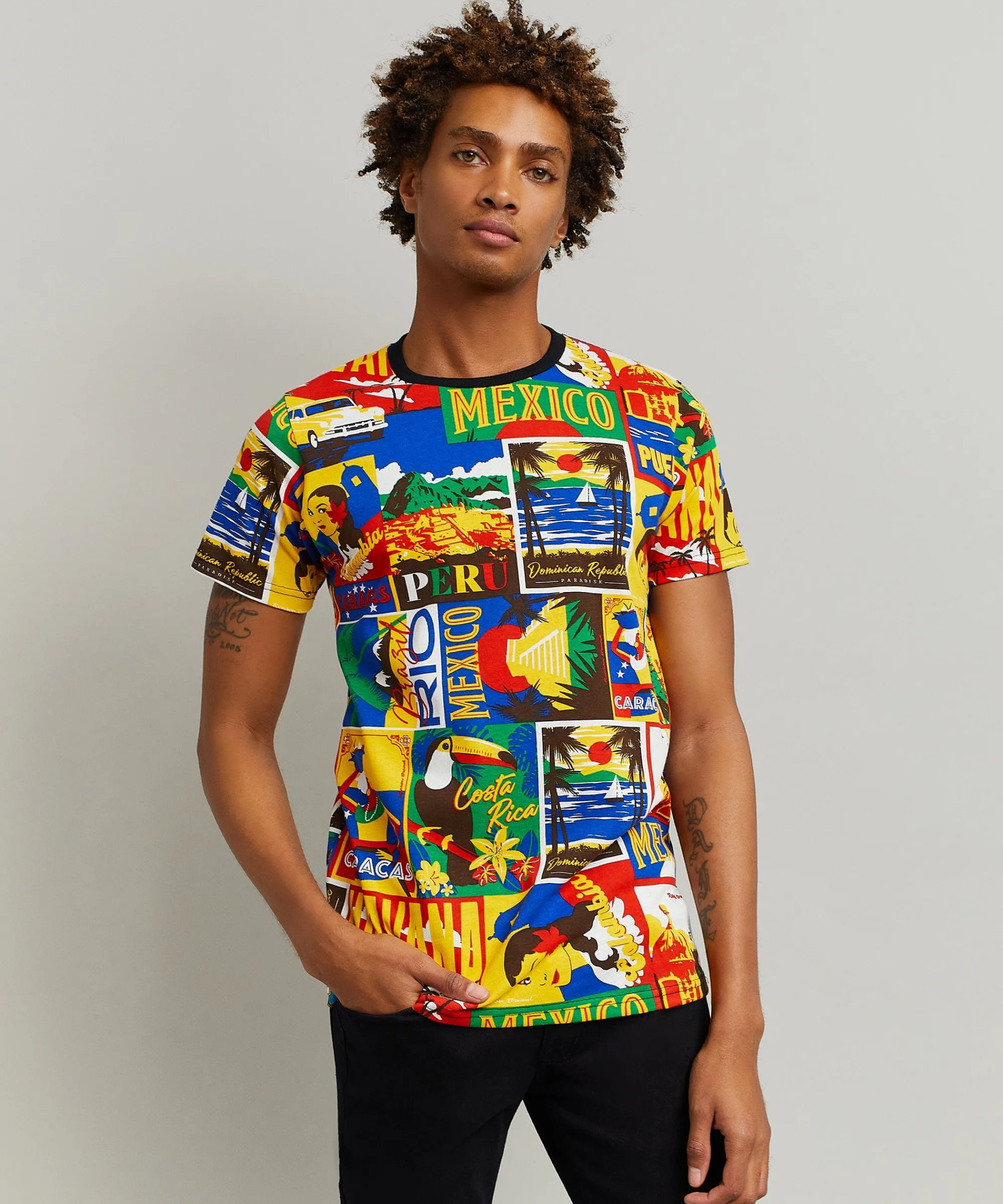 hispanic_tile_tee_0.webp Best Sale Hispanic Tile Tee Graphic Tees