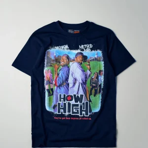 Cheap How High Poster Short Sleeve Tee - Black Graphic Tees