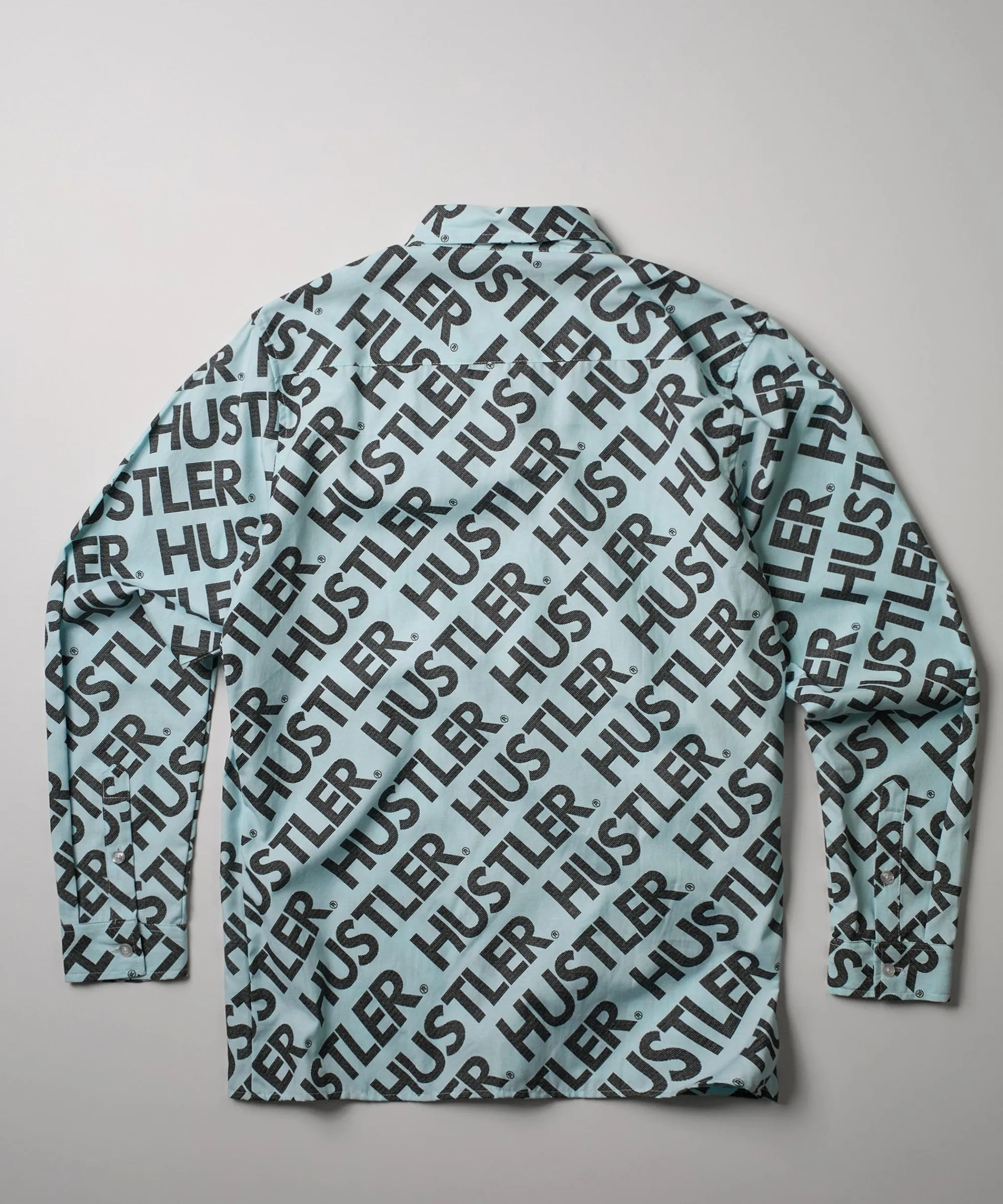 hustler_logo_long_sleeve_oxford_shirt_1.webp Shop Hustler Logo Long Sleeve Oxford Shirt Button Downs