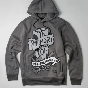 Flash Sale In Memory Of Graphic Print Hoodie - Grey Hoodies | Hoodies