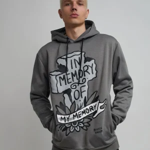 Flash Sale In Memory Of Graphic Print Hoodie - Grey Hoodies | Hoodies