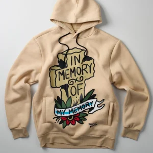 Shop In Memory Of Graphic Print Hoodie - Khaki Hoodies | Hoodies