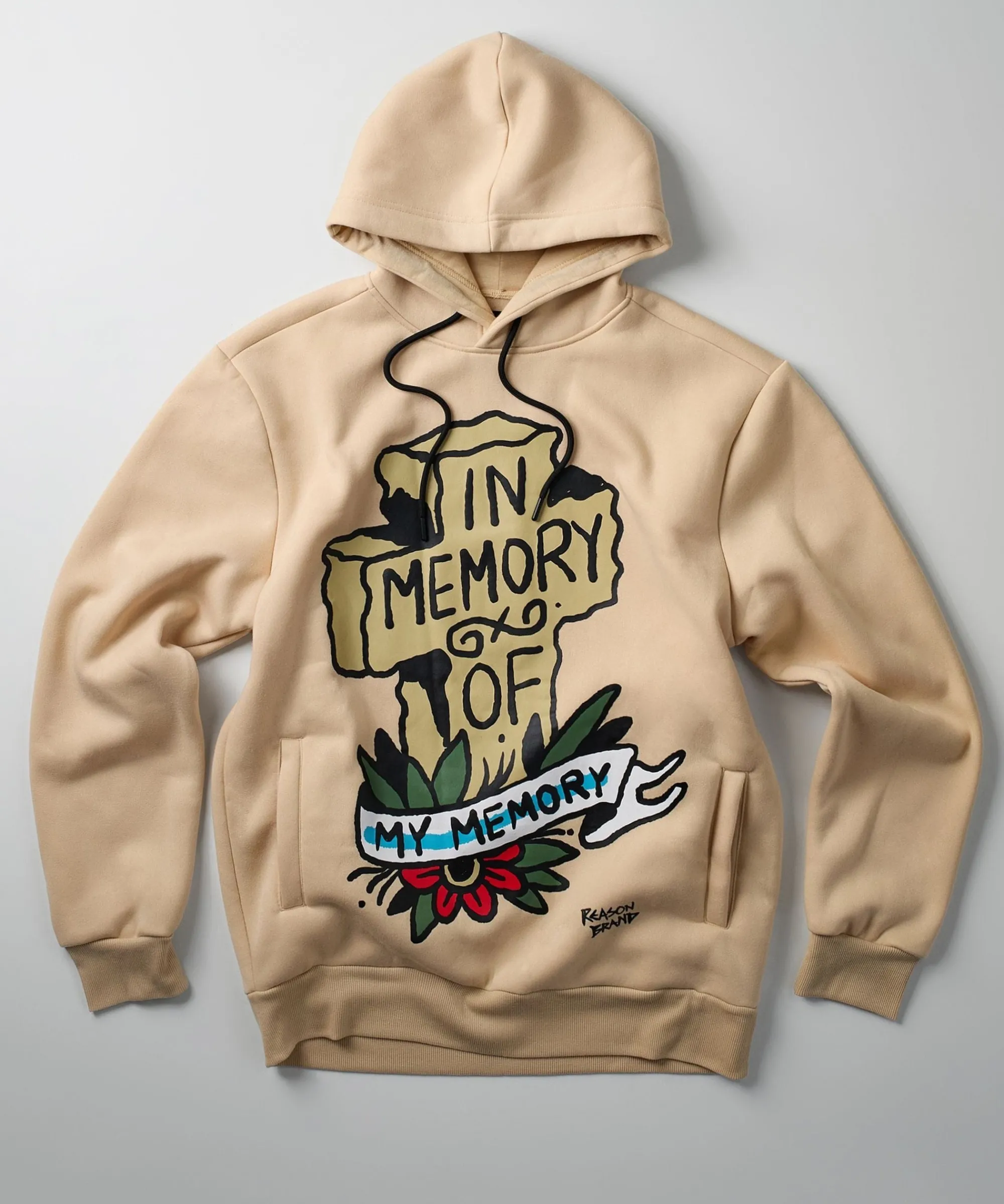 in_memory_of_graphic_print_hoodie__khaki_1.webp Shop In Memory Of Graphic Print Hoodie - Khaki Hoodies | Hoodies