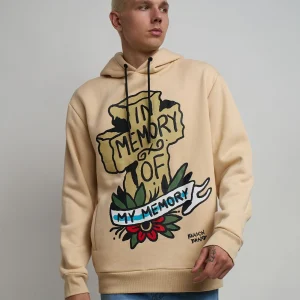 Shop In Memory Of Graphic Print Hoodie - Khaki Hoodies | Hoodies