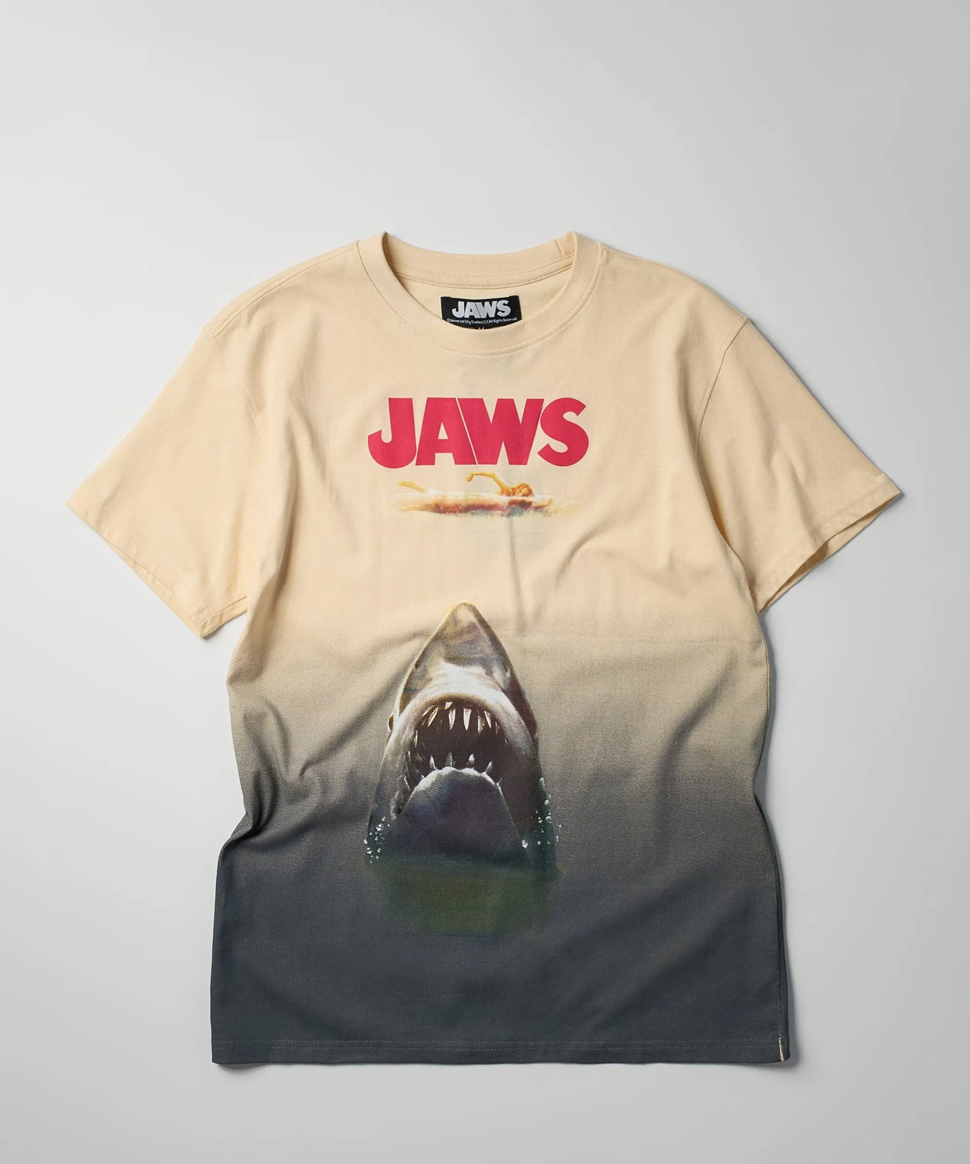 jaws_oversize_fit_short_sleeve_tee__khaki_0.webp Hot Jaws Oversize Fit Short Sleeve Tee - Khaki Graphic Tees