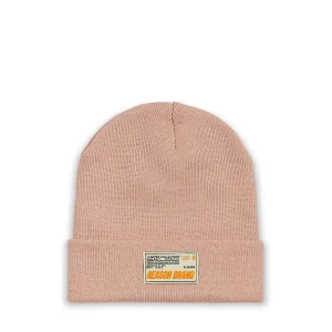 Outlet Jonah Ribbed Knit Basic Beanie With Label - Light Pink Hats | Beanies