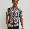 Store Jungle Fever Allover Print Short Sleeve Shirt Button Downs