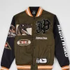 New Jurassic Park Varsity Jacket - Olive Green Varsity Jackets