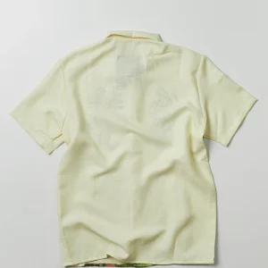 Discount Kamikaze Linen Texture Button Down Short Sleeve Shirt - Tan Button Downs