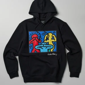Sale Keith Haring Characters Hoodie - Black Hoodies | Hoodies
