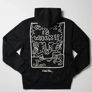 Store Keith Haring Crack Is Wack Hoodie - Black Hoodies | Hoodies