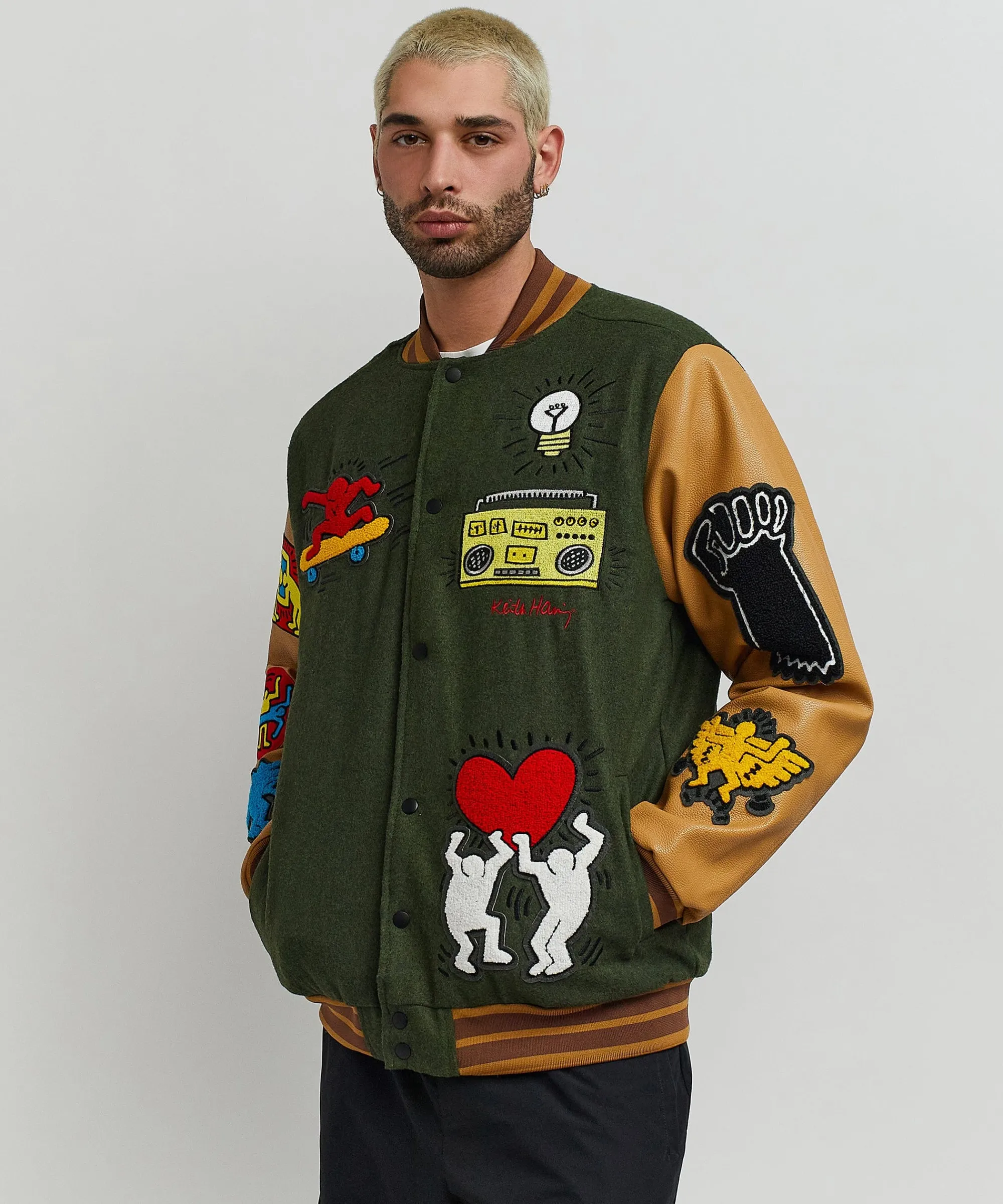 keith_haring_holding_hands_varsity_jacket_0.webp Shop Keith Haring Holding Hands Varsity Jacket Varsity Jackets