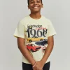 Flash Sale Kids Dodge 1968 Short Sleeve Tee - Khaki Graphic Tees