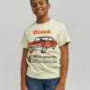 Online Kids Dodge Boys Short Sleeve Tee - Khaki Graphic Tees