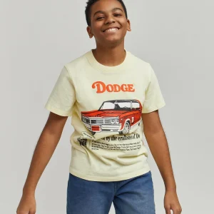 Online Kids Dodge Boys Short Sleeve Tee - Khaki Graphic Tees