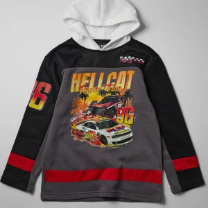 Discount Kids Dodge Hellcat Hockey Long Sleeve Jersey Jerseys