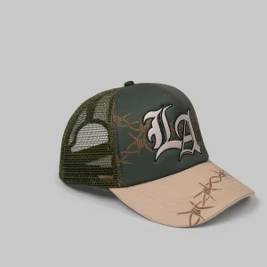 Best LA Embroidery Trucker Hat - Olive Green Hats