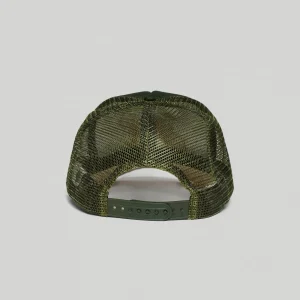 Hot LA Embroidery Trucker Hat - Olive Green Hats