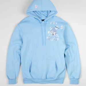 Discount Light The Way Back Print Hoodie - Light Blue Hoodies | Hoodies