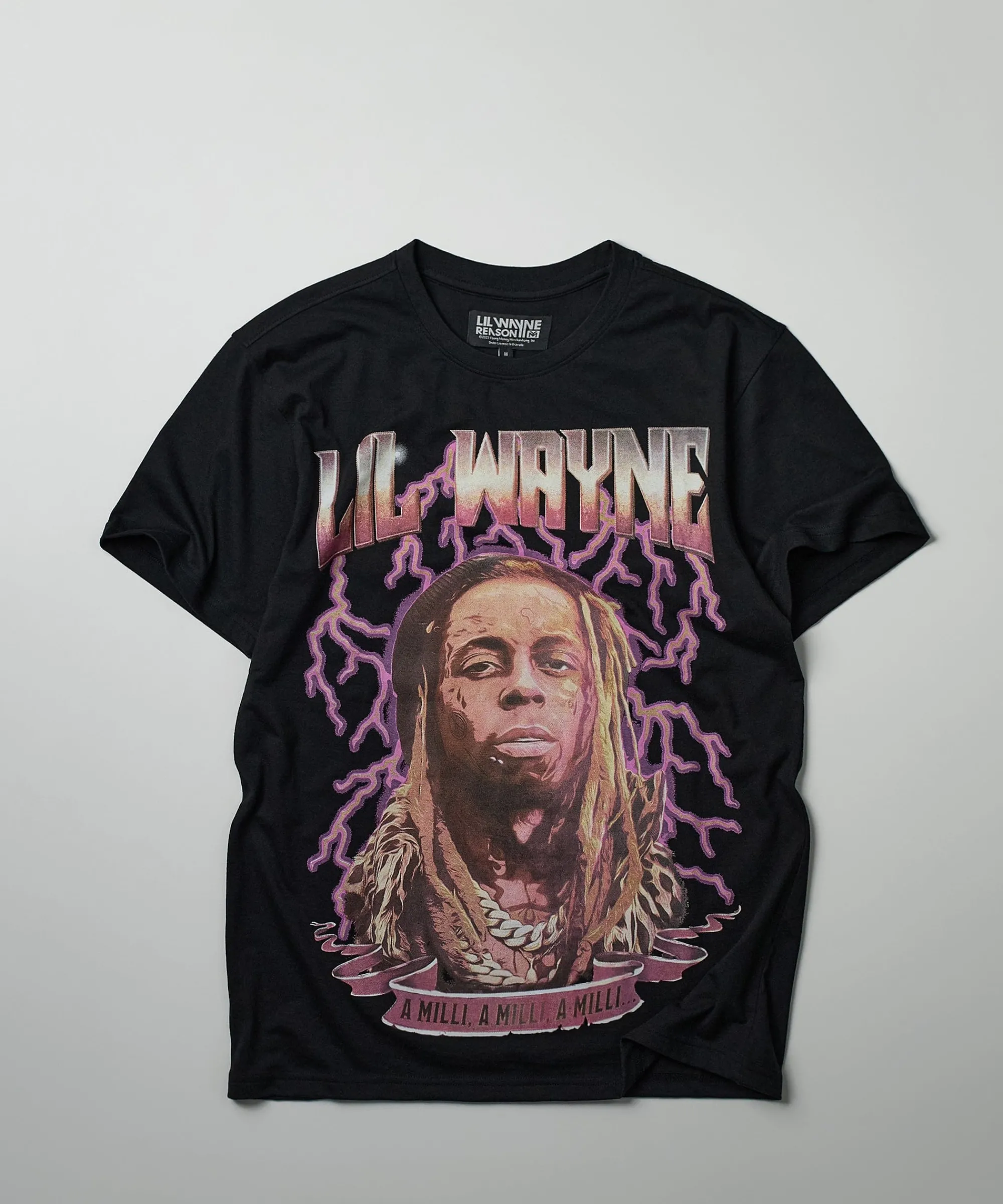 lil_wayne_a_mili_short_sleeve_tee__black_0.webp Outlet Lil Wayne A Mili Short Sleeve Tee - Black Graphic Tees