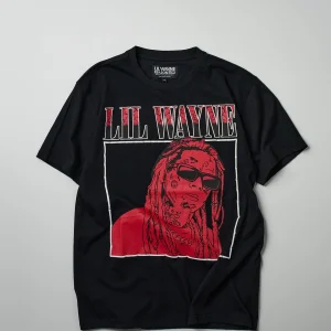 Fashion Lil Wayne Box Short Sleeve Tee - Black Graphic Tees