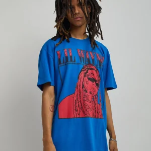 Best Lil Wayne Box Short Sleeve Tee - Blue Graphic Tees
