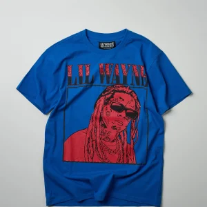 Best Lil Wayne Box Short Sleeve Tee - Blue Graphic Tees
