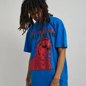 Best Lil Wayne Box Short Sleeve Tee - Blue Graphic Tees