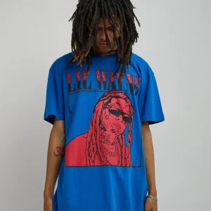 Best Lil Wayne Box Short Sleeve Tee - Blue Graphic Tees