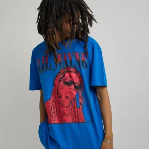 Best Lil Wayne Box Short Sleeve Tee - Blue Graphic Tees