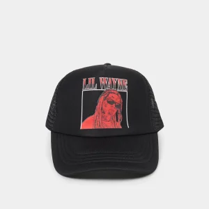Hot Lil Wayne Box Trucker Hat - Black Hats