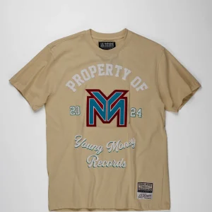 Clearance Lil Wayne Property Of Short Sleeve Tee - Khaki Graphic Tees