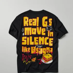 Best Sale Lil Wayne Real GS Front And Back Print Short Sleeve Tee - Black Graphic Tees
