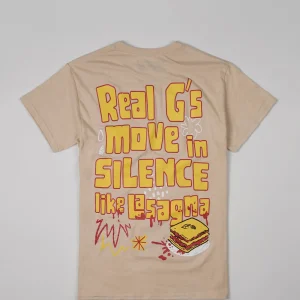 Clearance Lil Wayne Real GS Front And Back Print Short Sleeve Tee - Khaki Graphic Tees