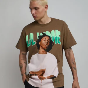 Shop Lil Wayne Tha Carter Short Sleeve Tee - Brown Graphic Tees