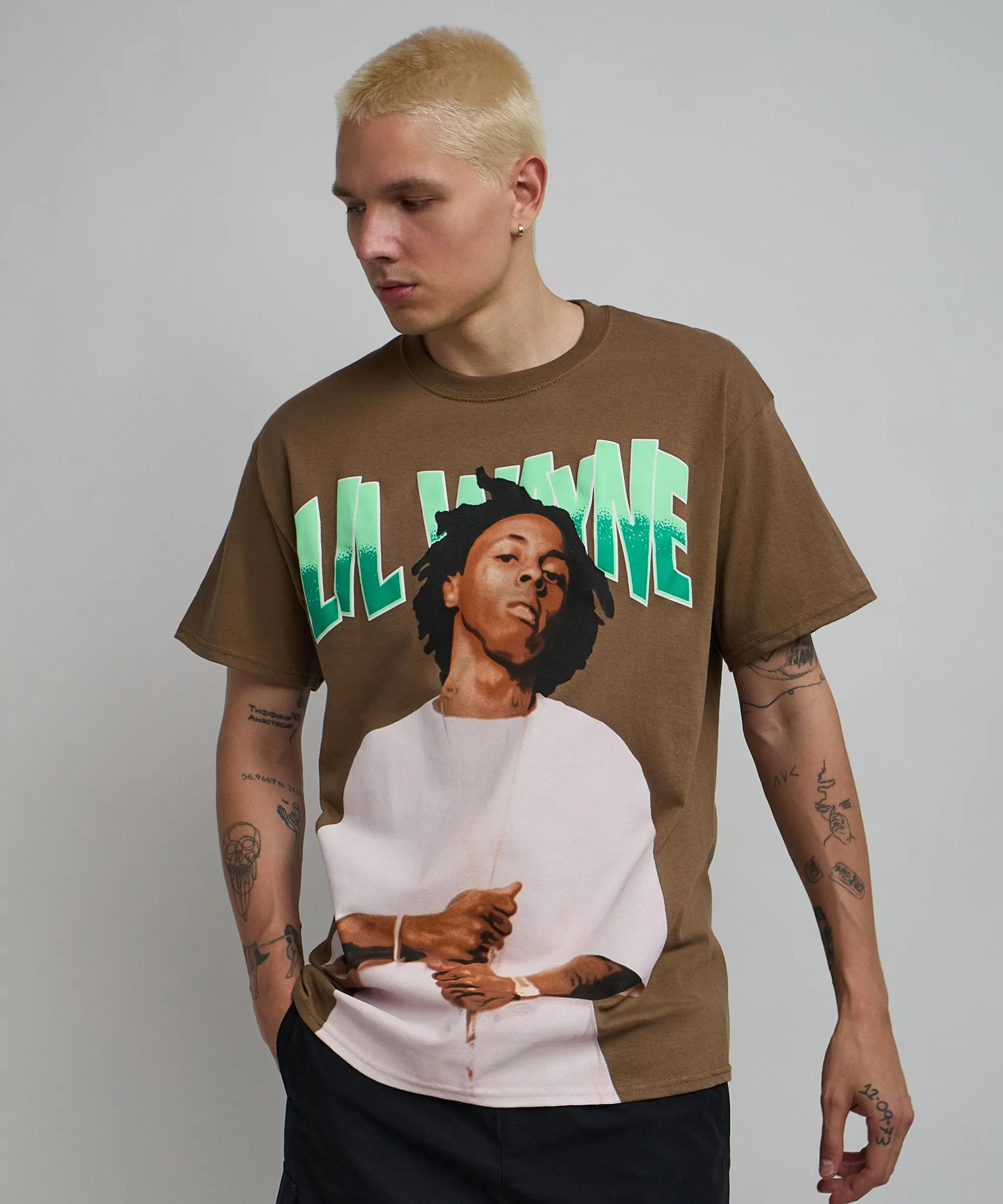 lil_wayne_tha_carter_short_sleeve_tee__brown_1.webp Shop Lil Wayne Tha Carter Short Sleeve Tee - Brown Graphic Tees