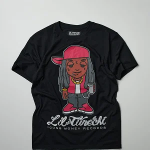 Best Sale Lil Wayne Tunechi Short Sleeve Tee - Black Graphic Tees
