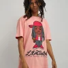 Flash Sale Lil Wayne Tunechi Short Sleeve Tee - Pink Graphic Tees