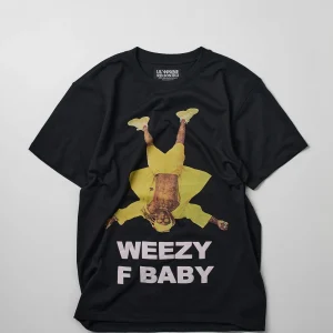Hot Lil Wayne Weezy F Baby Photo Short Sleeve Tee - Black Graphic Tees