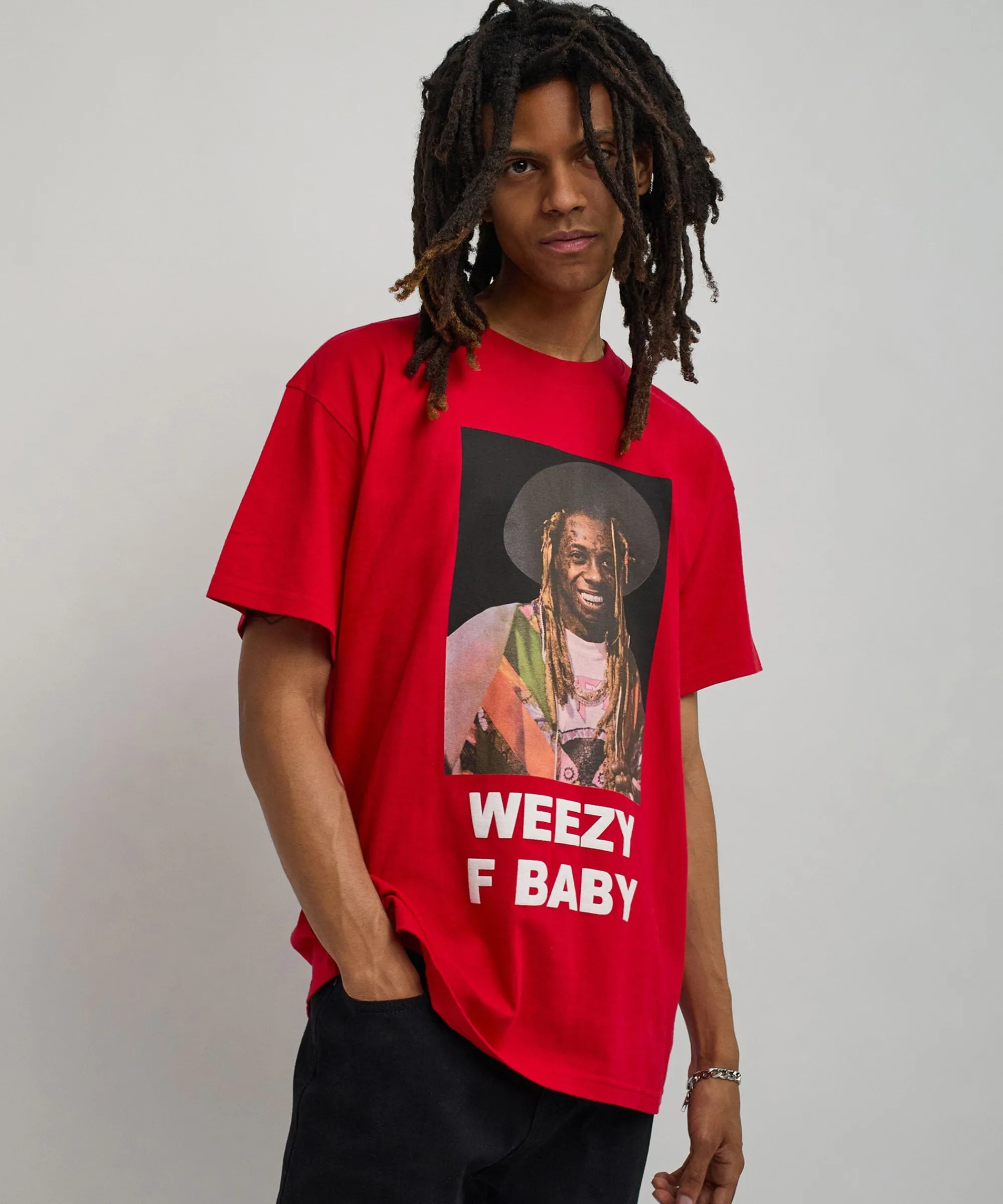 lil_wayne_weezy_f_baby_photo_short_sleeve_tee__red_0.webp Discount Lil Wayne Weezy F Baby Photo Short Sleeve Tee - Red Graphic Tees