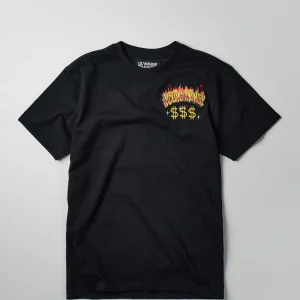 Cheap Lil Wayne Young Graffiti Short Sleeve Tee - Black Graphic Tees