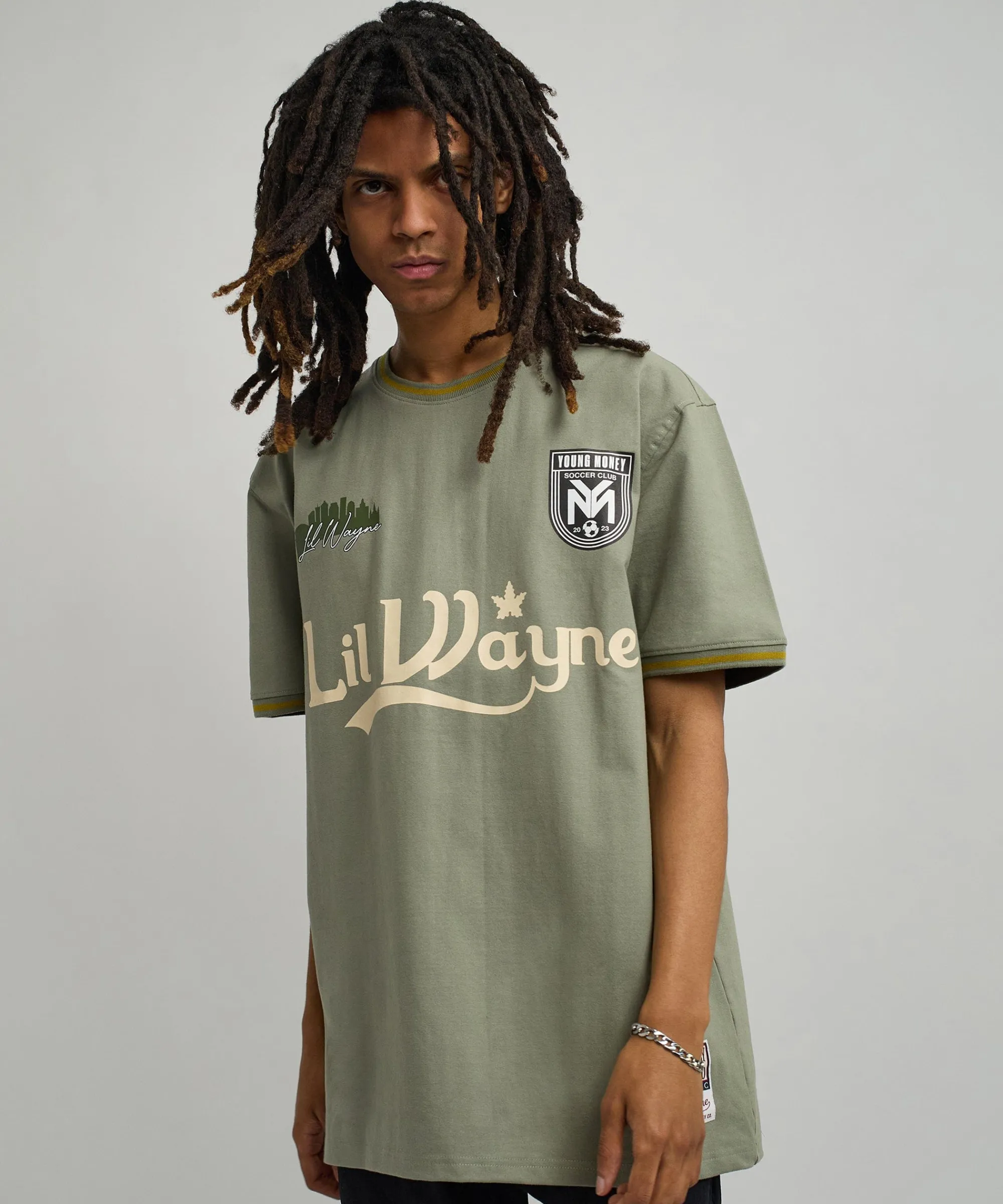 lil_wayne_young_money_soccer_jersey__olive_green_2.webp Best Lil Wayne Young Money Soccer Jersey - Olive Green Jerseys