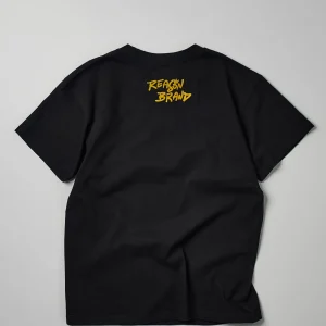 Cheap Love All Flocking Print Short Sleeve Tee - Black Graphic Tees