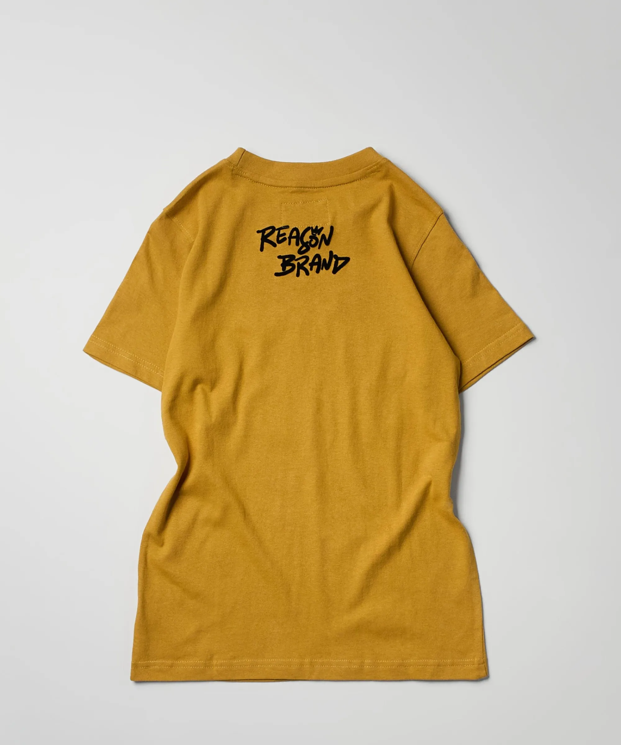 love_all_flocking_print_short_sleeve_tee__khaki_1.webp Sale Love All Flocking Print Short Sleeve Tee - Khaki Graphic Tees