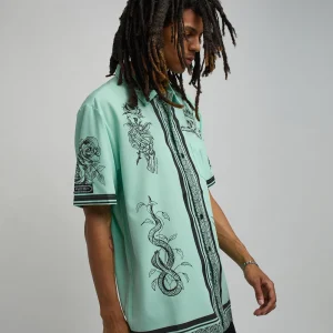 Hot Luca Short Sleeve Shirt - Olive Green Button Downs